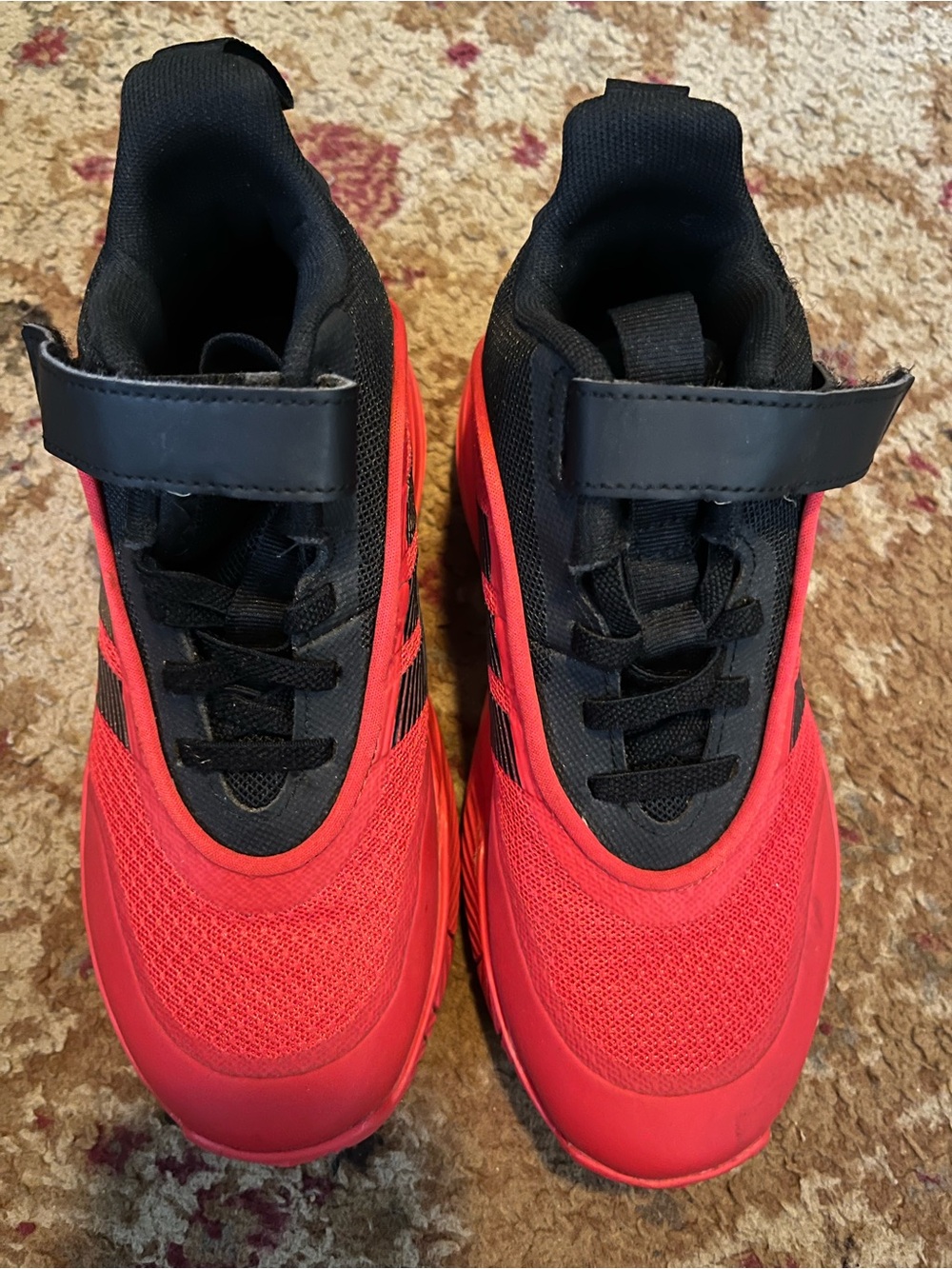 Adidas Kids Youth Red & Black Lightstrike Athletic Basketball Shoes Size US 1